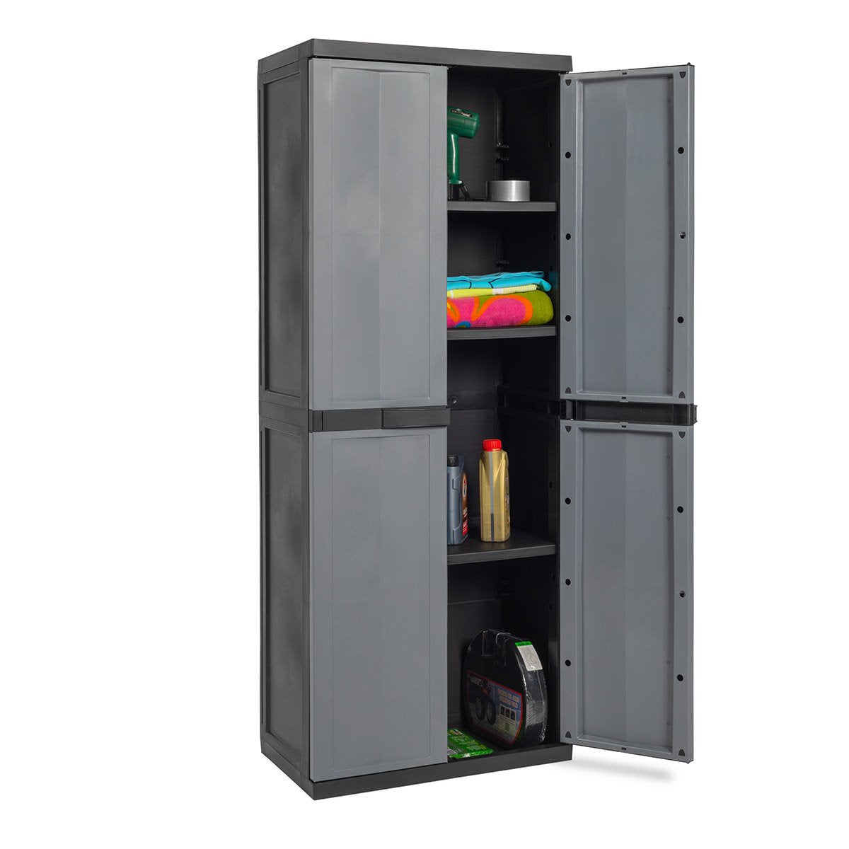 Armoire Toomax Mini Trend en résine avec 2 portes et 3 étagères réglables 