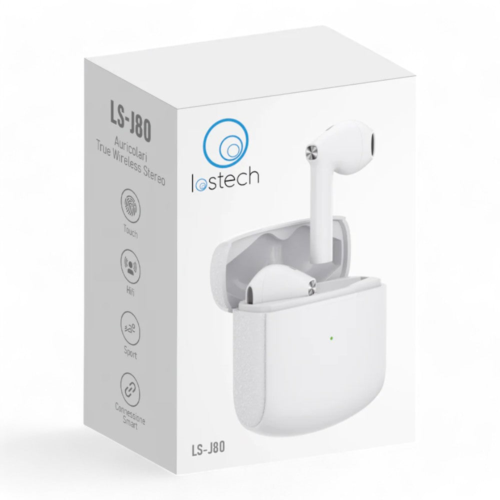 écouteurs sans fil lotech 5v/40 mah - col. blanc