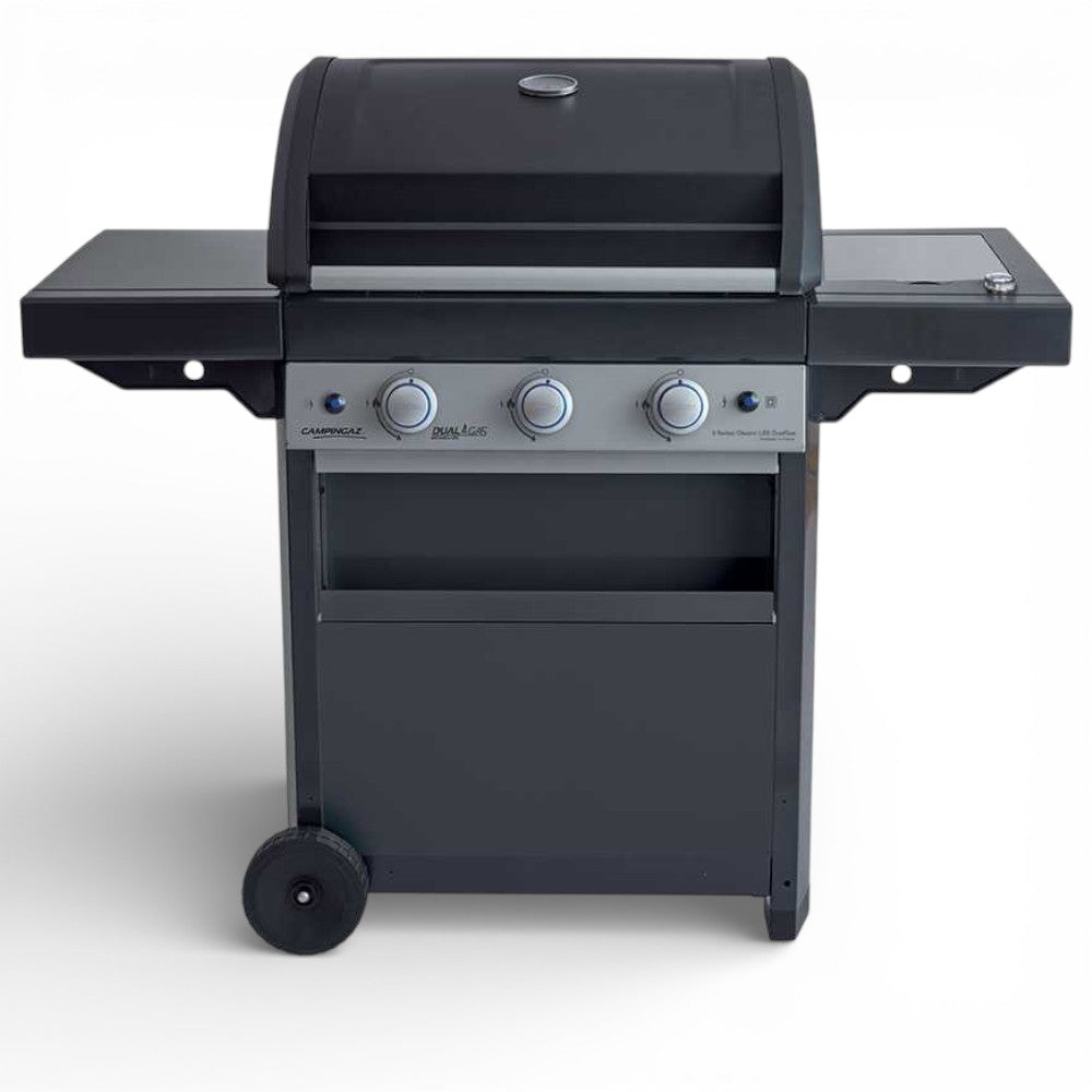 Barbecue a gas 9,6 Kw con 3 bruciatori + fornello e doppia alimentazione metano - gpl  3 CLASSIC LBS DUAL GAS