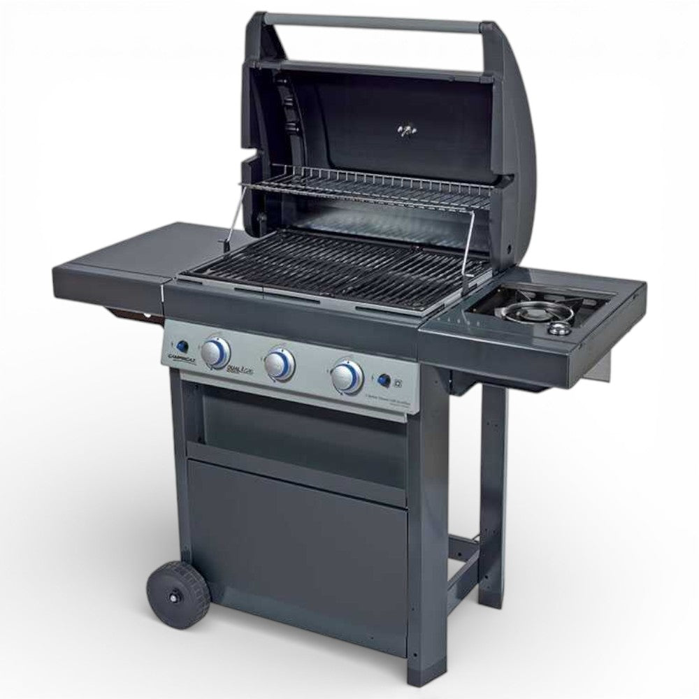 Barbecue a gas 9,6 Kw con 3 bruciatori + fornello e doppia alimentazione metano - gpl  3 CLASSIC LBS DUAL GAS