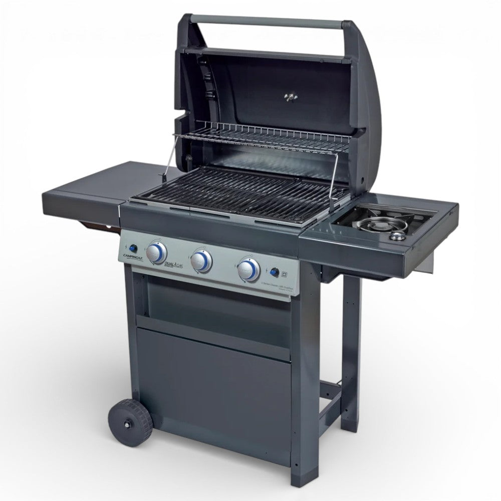 Barbecue a gas 9,6 Kw con 3 bruciatori + fornello e doppia alimentazione metano - gpl  3 CLASSIC LBS DUAL GAS