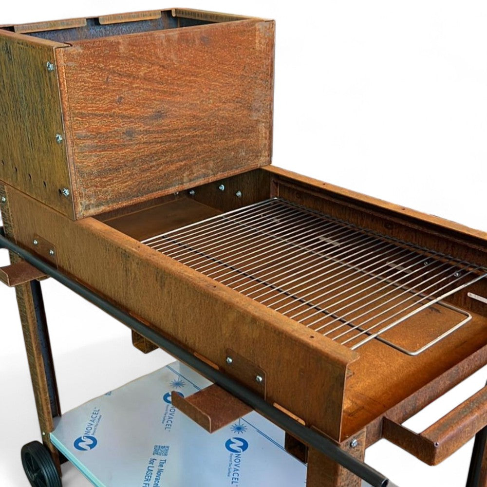 Barbecue à bois et charbon EL GAUCHO en acier Corten