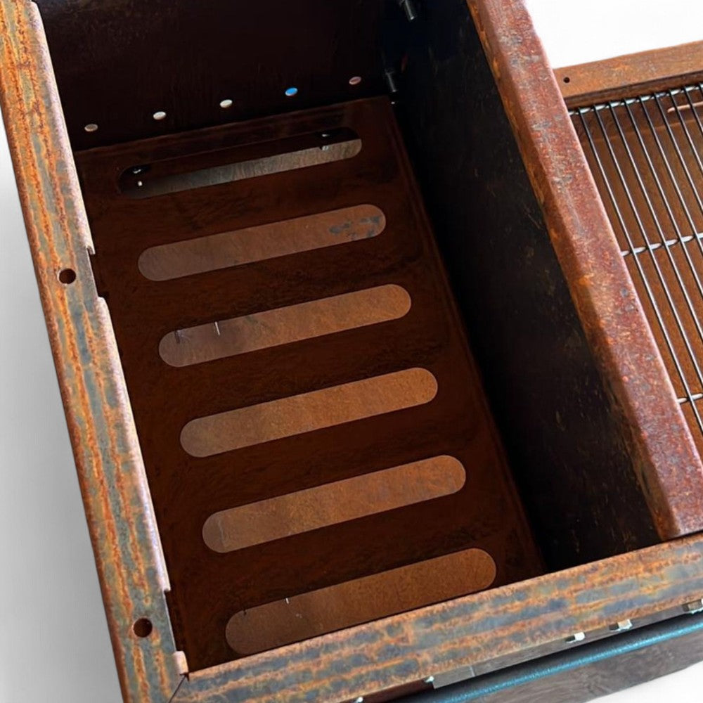 Barbecue à bois et charbon EL GAUCHO en acier Corten