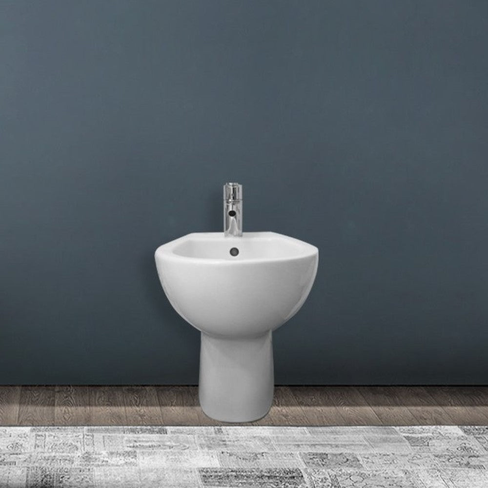 Bidet sospeso Monoforo in vetrochina bianco Colibri