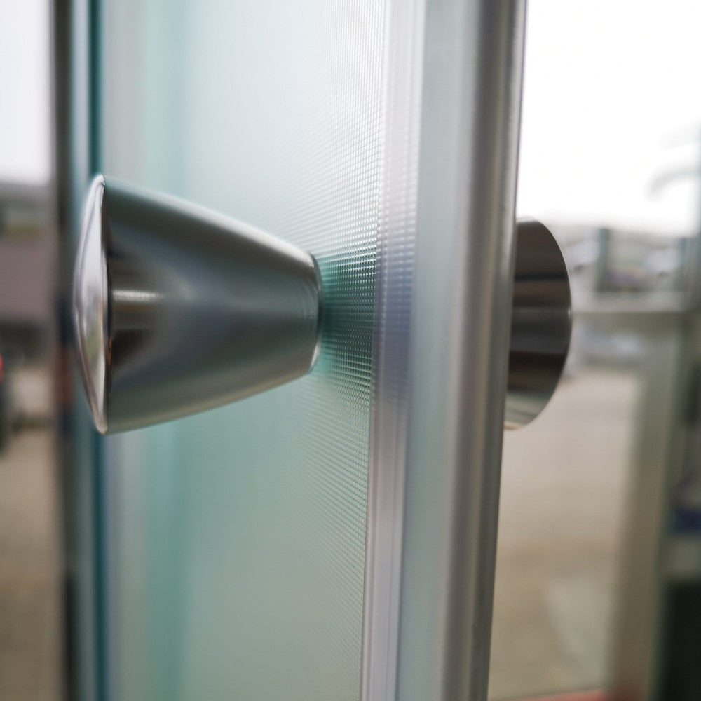 Box doccia semicircolare in vetro 5 mm con apertura scorrevole modello GIGLIO H190 cm