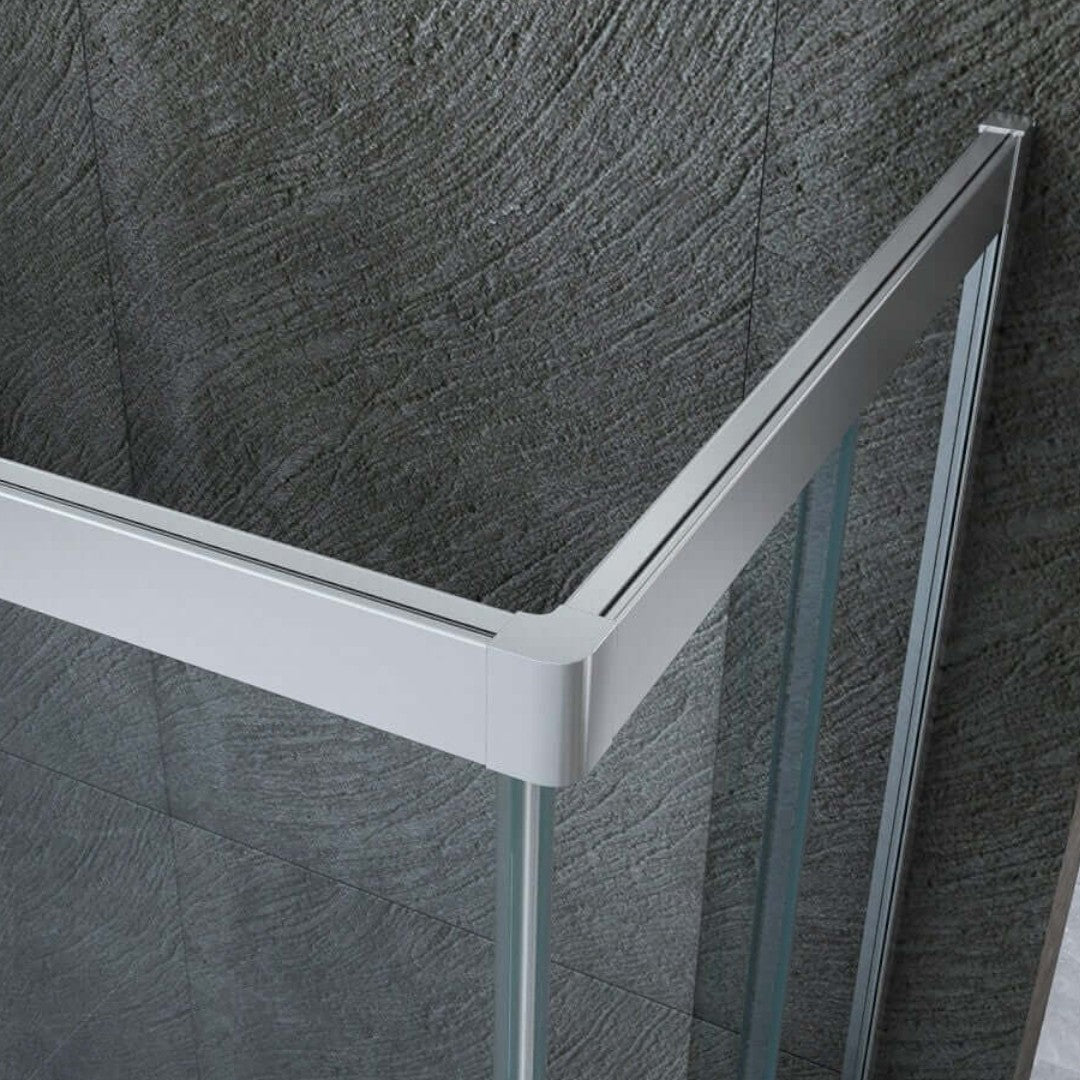 Box doccia in vetro con 2 ante scorrevoli modello GIRASOLE 68x88xH190 cm