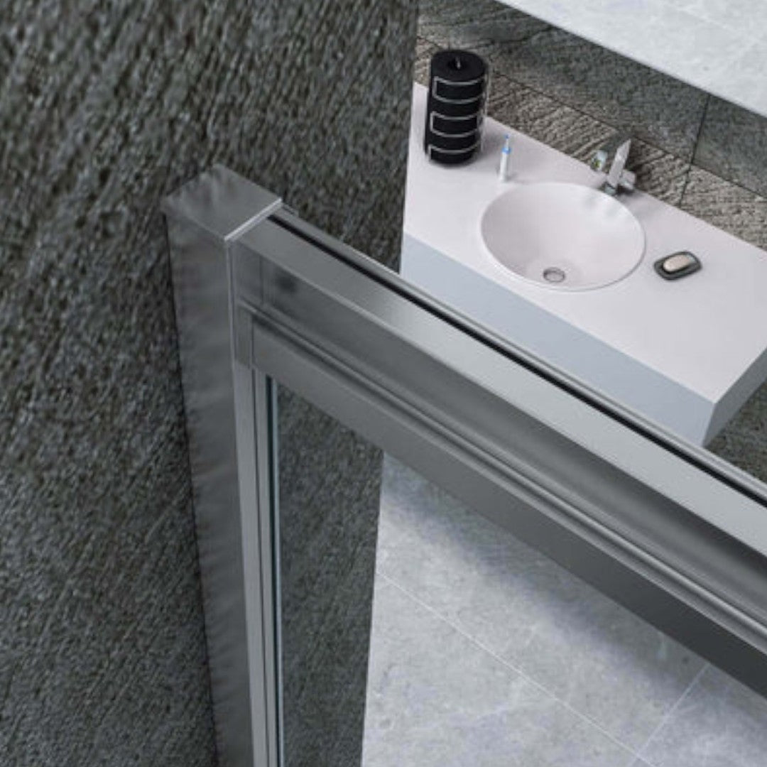 Box doccia in vetro con 2 ante scorrevoli modello GIRASOLE 68x88xH190 cm