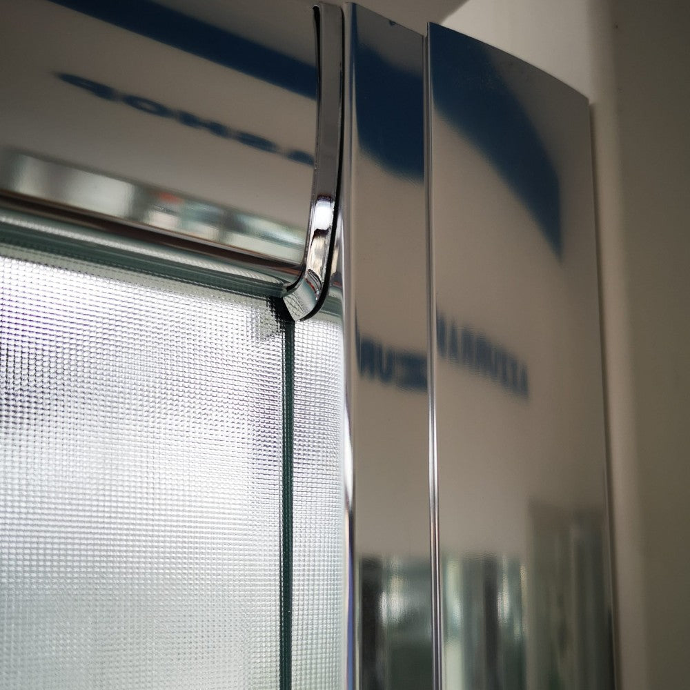 Box doccia semicircolare in vetro 5 mm con apertura scorrevole modello GIGLIO H190 cm