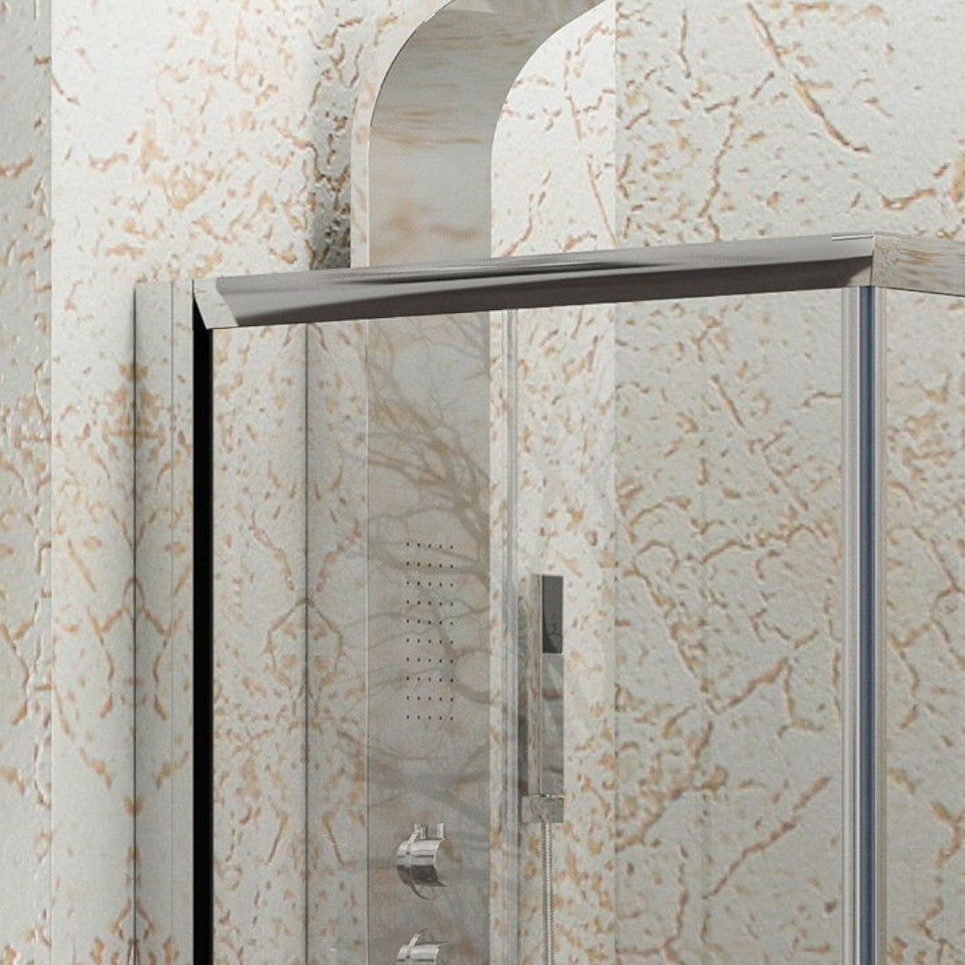 Cabine de douche en verre avec 2 portes coulissantes modèle TULIPANO 70x70xH190 cm