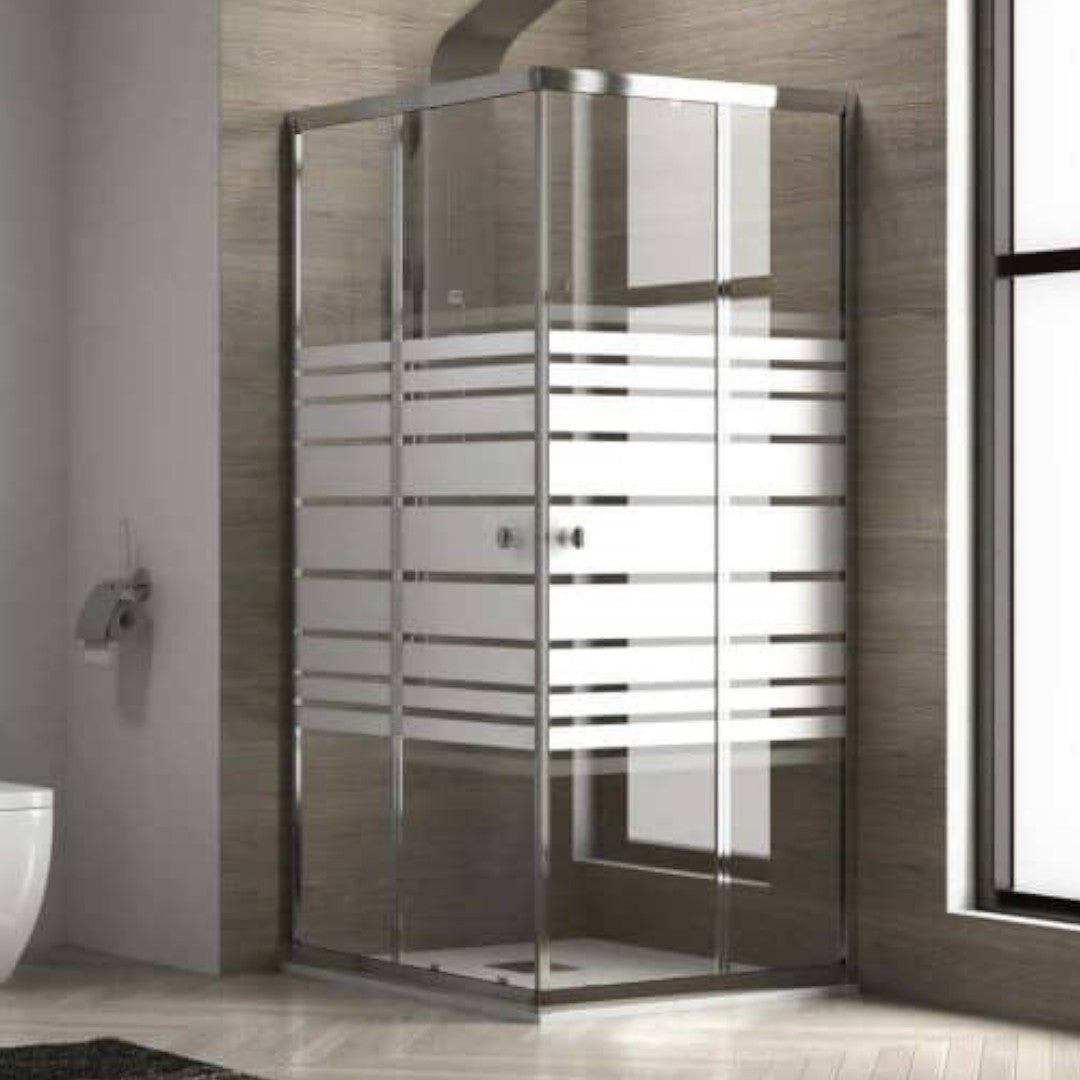 Cabine de douche en verre avec 2 portes coulissantes modèle VIOLA 68x88xH190 cm