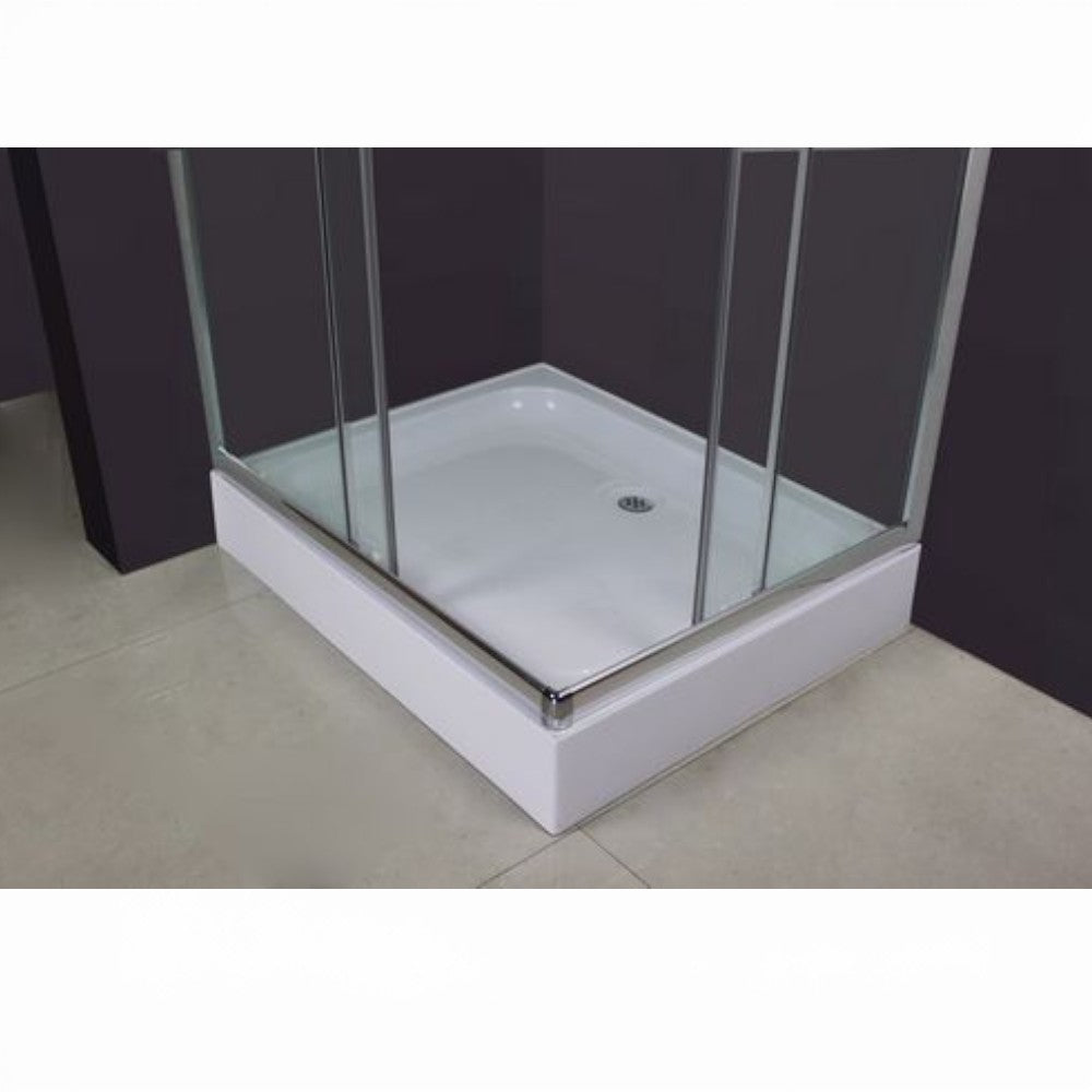 Cabine de douche en verre avec 2 portes coulissantes modèle GIRASOLE 68x88xH190 cm