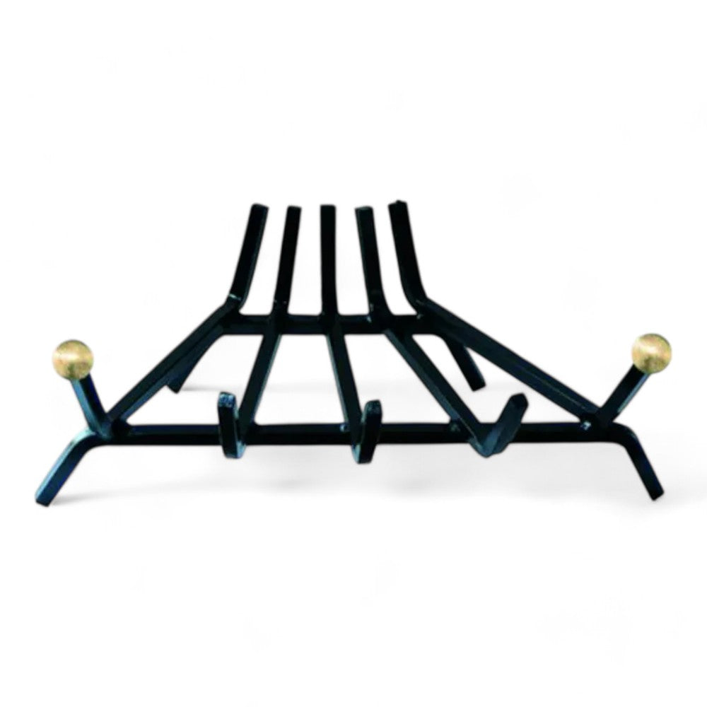 Brûleur à bûches triangulaire pour cheminée - 40 cm