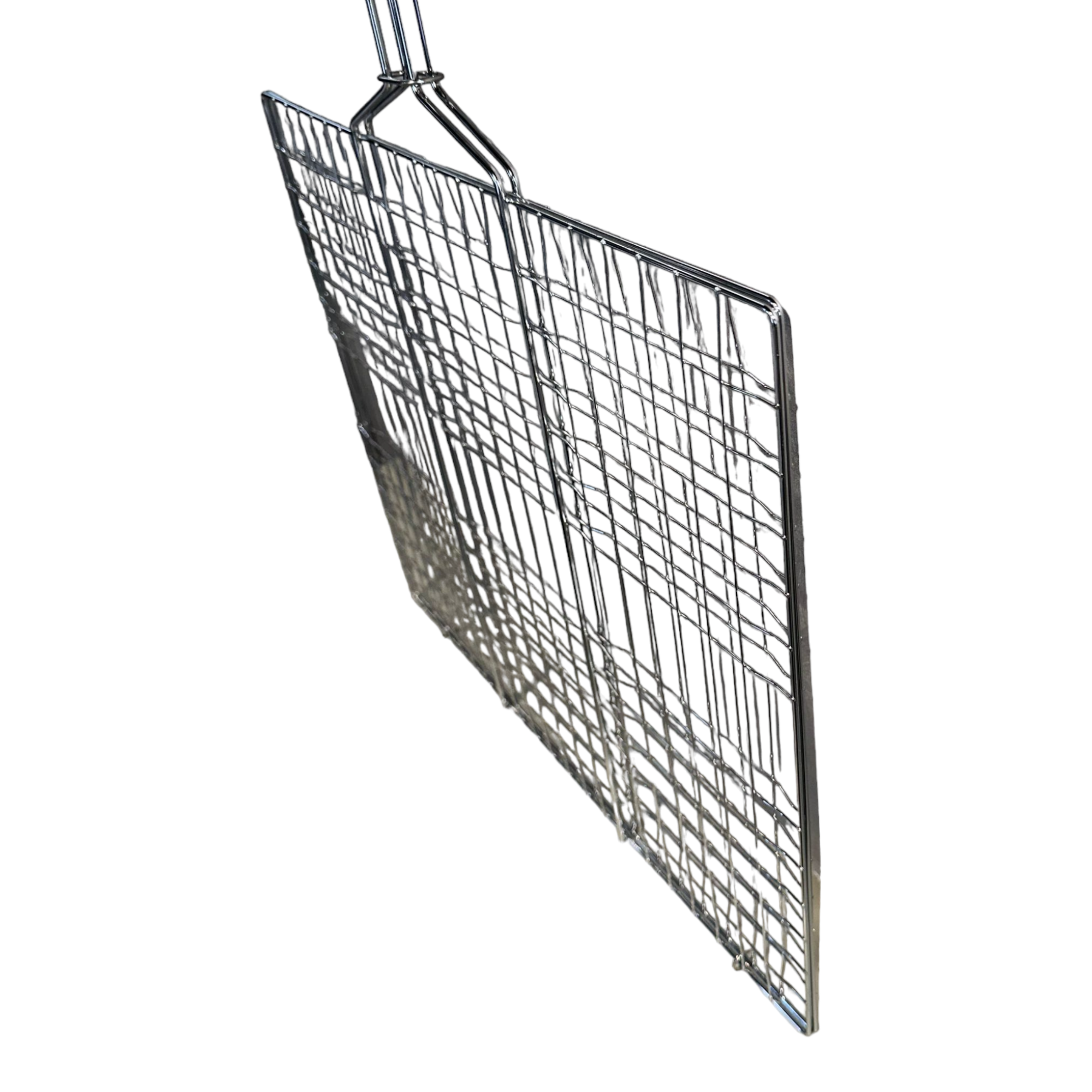 Grille de gril 50x38,5 cm avec double plaque en acier pour braises et anneau de verrouillage BestBQ