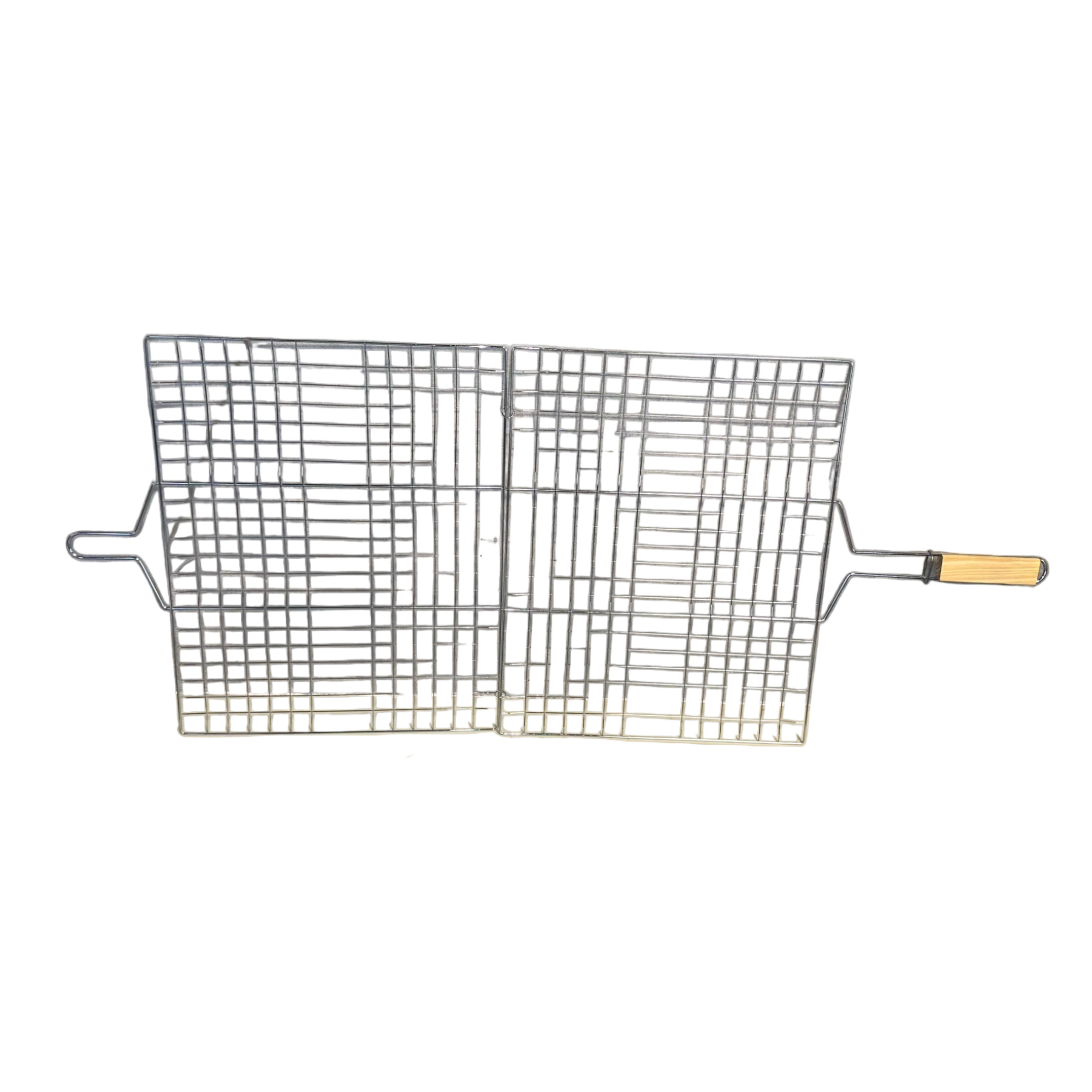 Grille de gril 50x38,5 cm avec double plaque en acier pour braises et anneau de verrouillage BestBQ