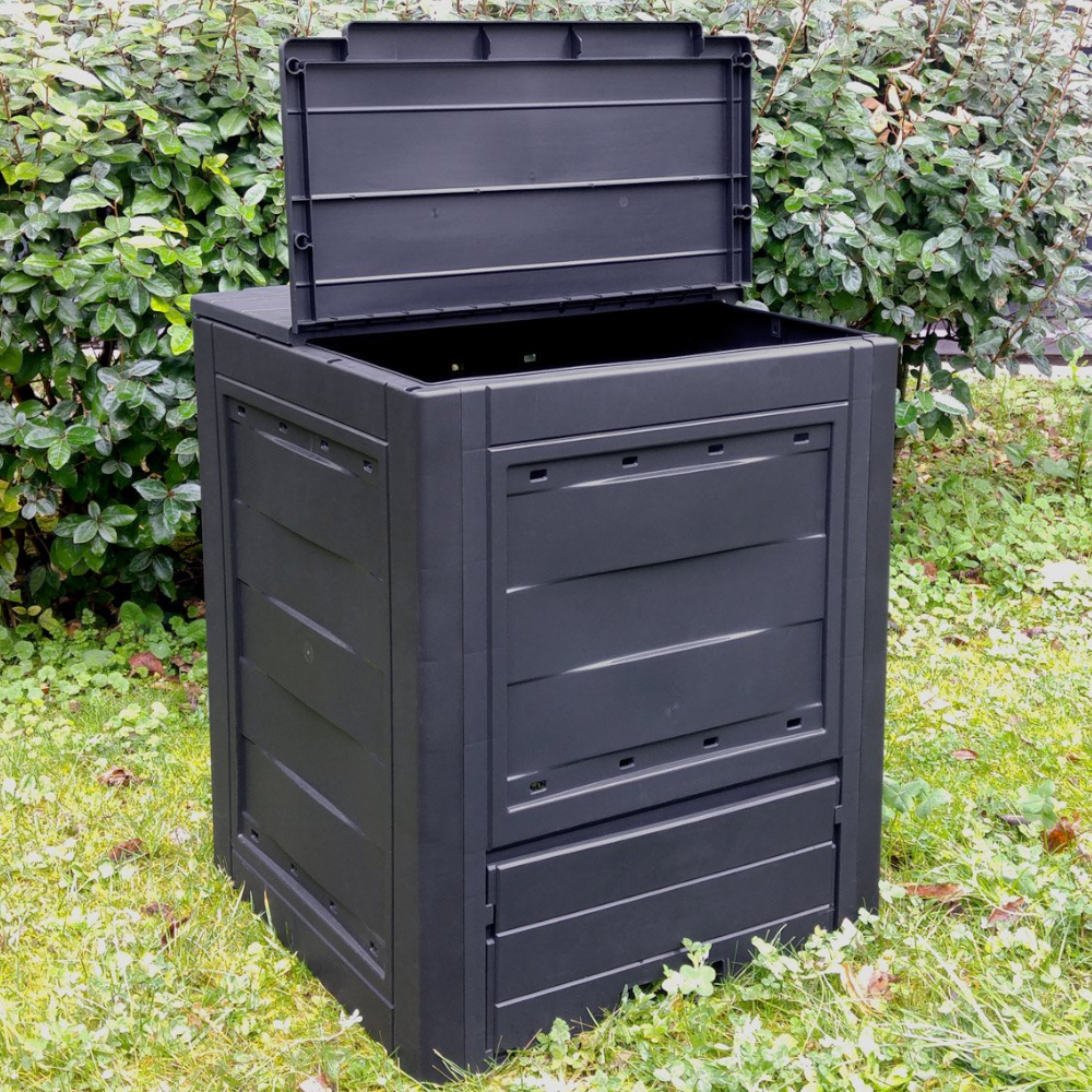 Composteur de jardin 260 litres en résine anthracite Ambition