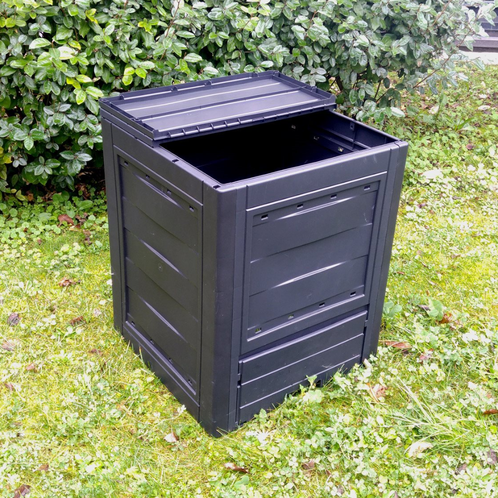 Composteur de jardin 260 litres en résine anthracite Ambition