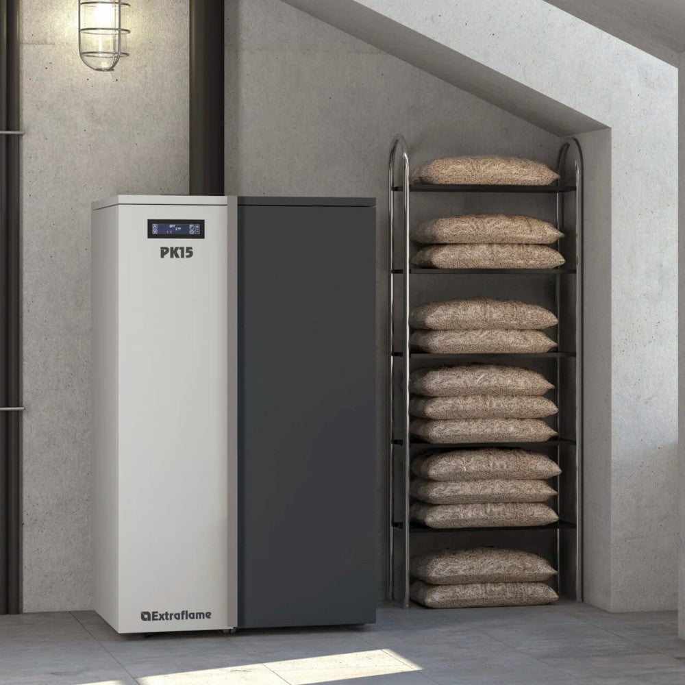 Chaudière Termopellet Pk15 15 Kw Bordeaux (Compte Thermique) - mesure 82,2x74,5x140,0h cm. - poids Kg.295