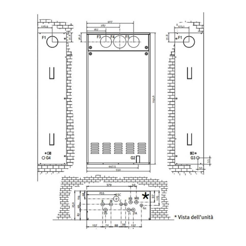 Caldaia a condensazione da incasso 26 Kw A con preriscaldo e sistema Aquaspeed® metano SpazioZero 4 Condensing
