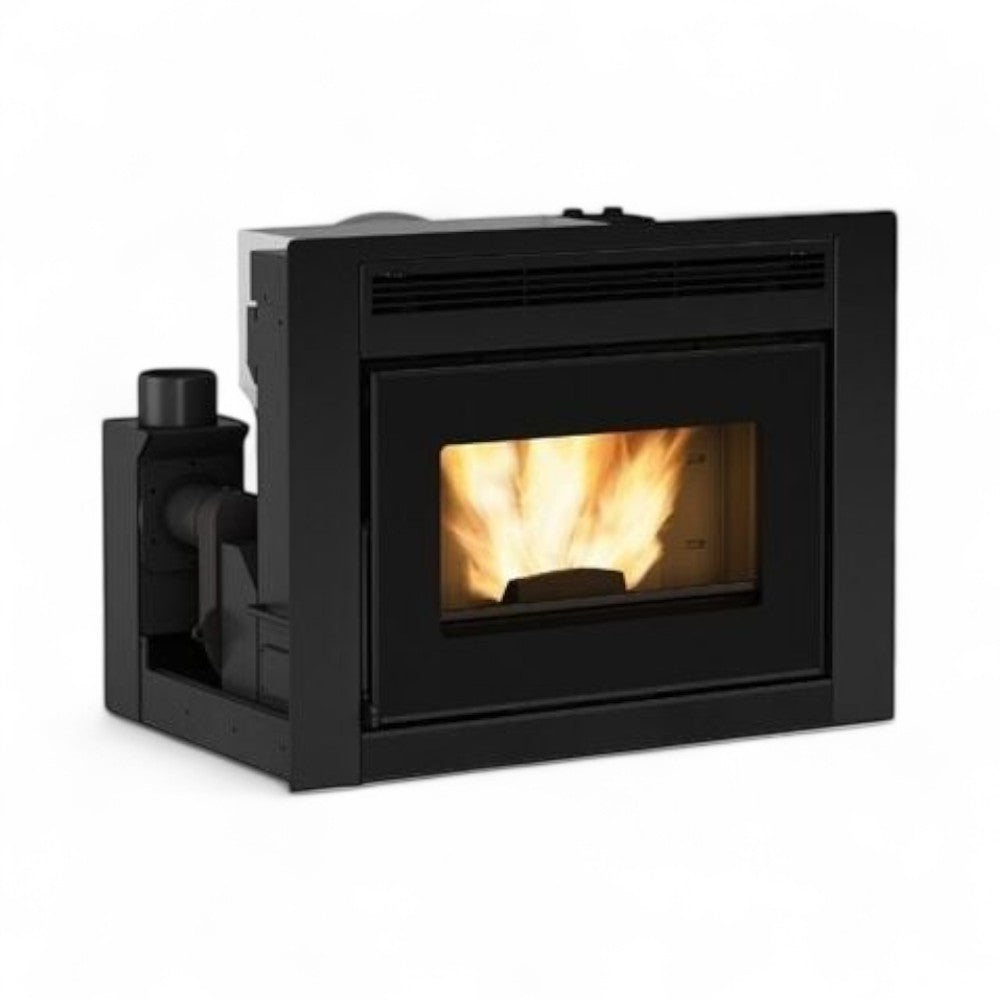 Caminetto camino inserto a pellet 19 Kw A+ con 87x60.8xH64.8 cm COMFORT IDRO L80.16