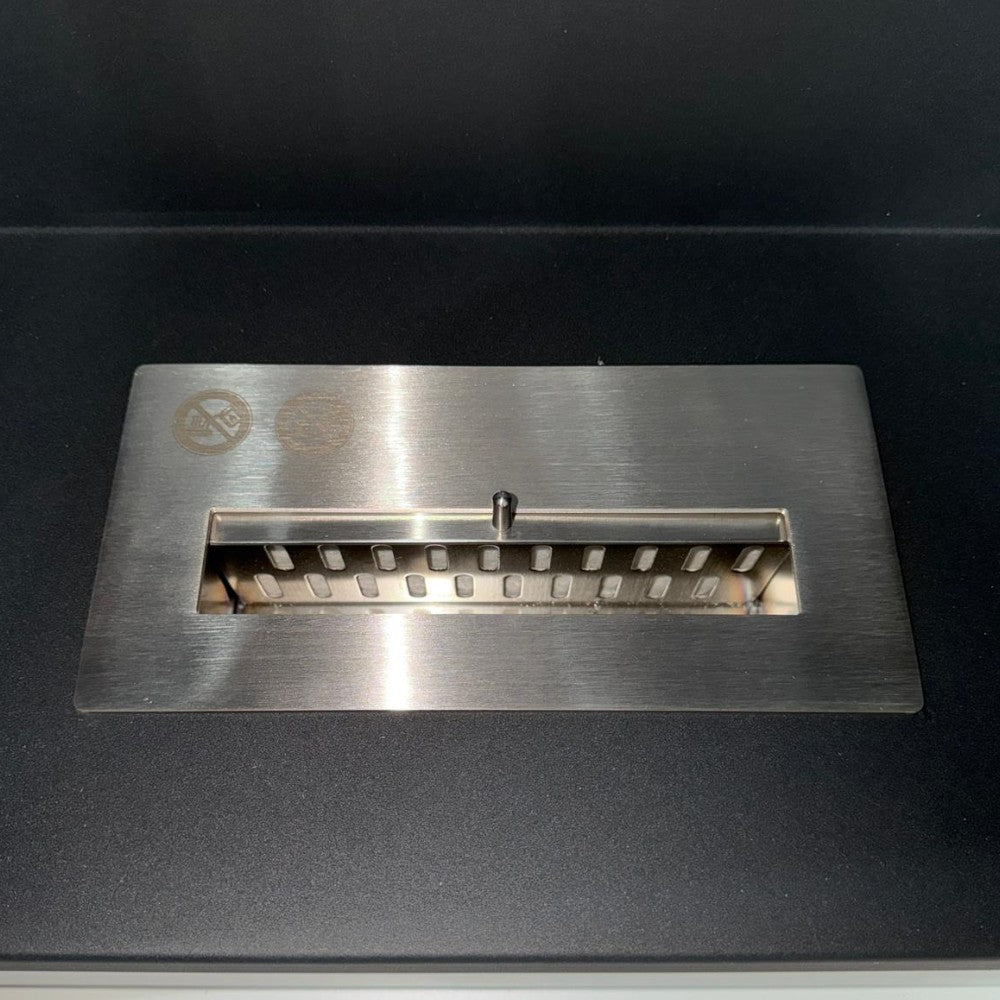 Cheminée au bioéthanol écologique blanche à poser au sol 86x30x77h cm