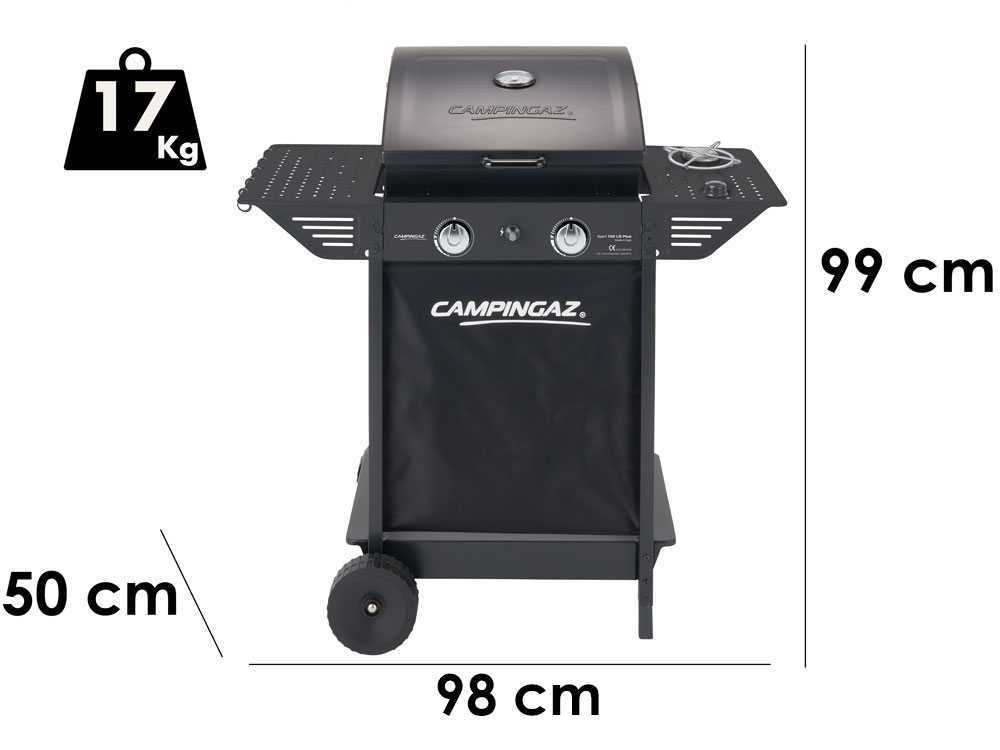 Barbecue à gaz avec 2 brûleurs en acier et brûleur latéral XPERT 100 LS PLUS