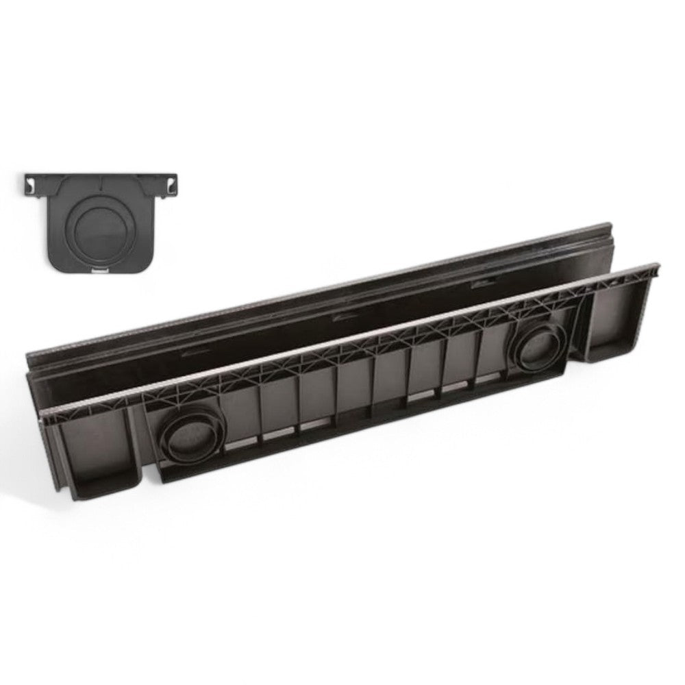 Canal ABS 100cm noir - 100x13x15h cm