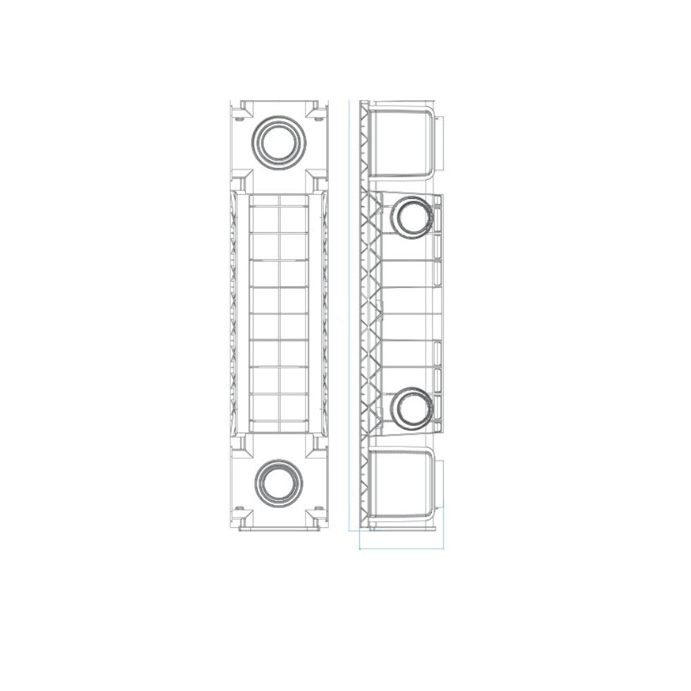 Canal ABS 100cm noir - 100x13x15h cm