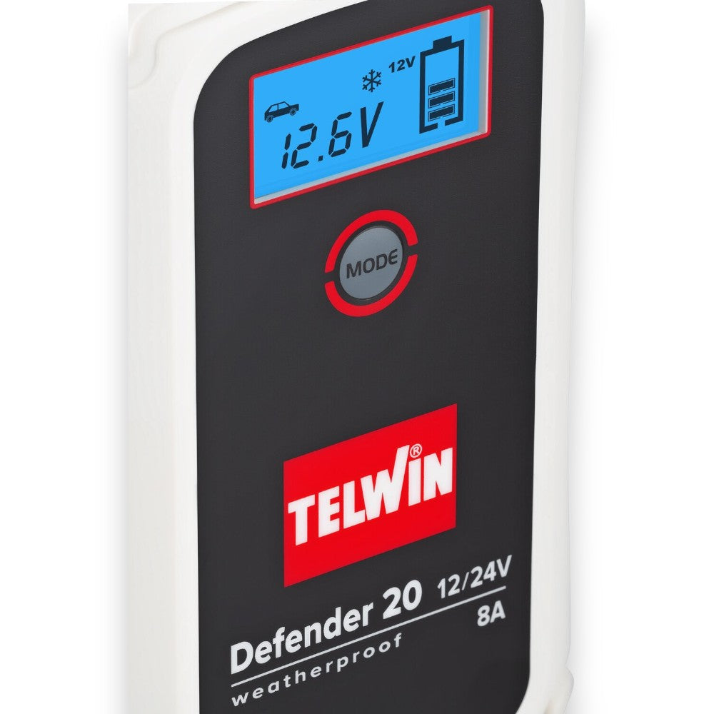 Caricabatterie intelligente auto 12V-24V con controllo carica elettronico e protezione per batterie piombo WET GEL AGM EFB