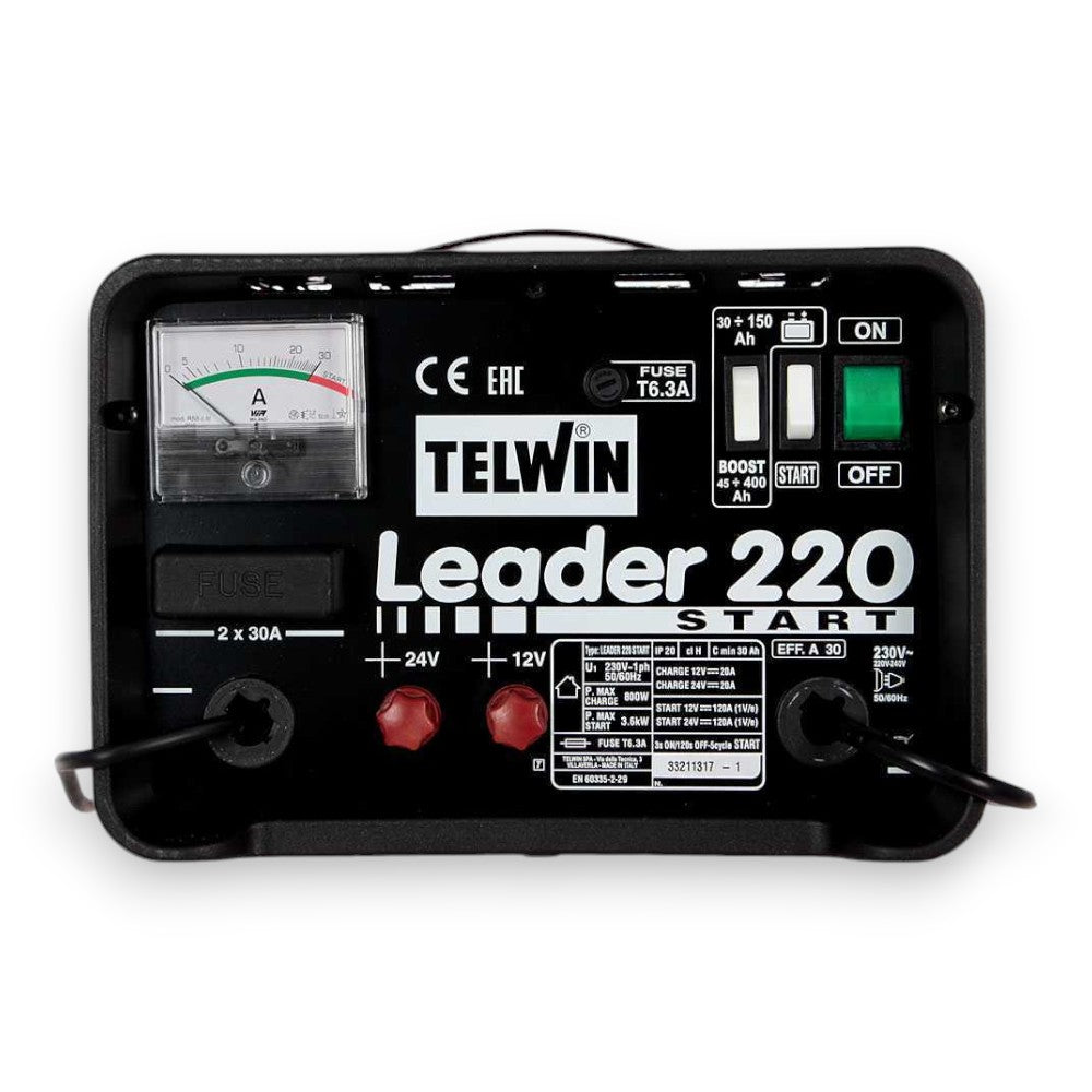 Chargeur de batterie Leader 220 Start 30/180A 12V avec démarreur