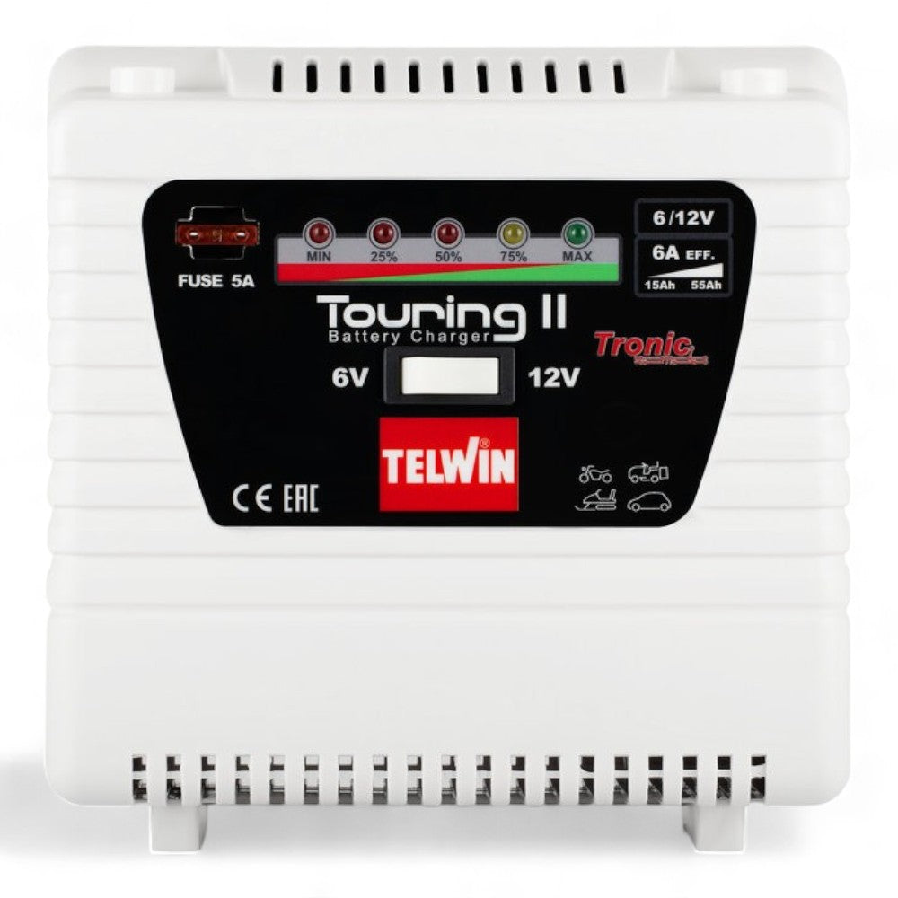 caricabatterie portatile 60w 6 12v 4 5a per accumulatori piombo con protezione sovraccarico e inversione polarità led