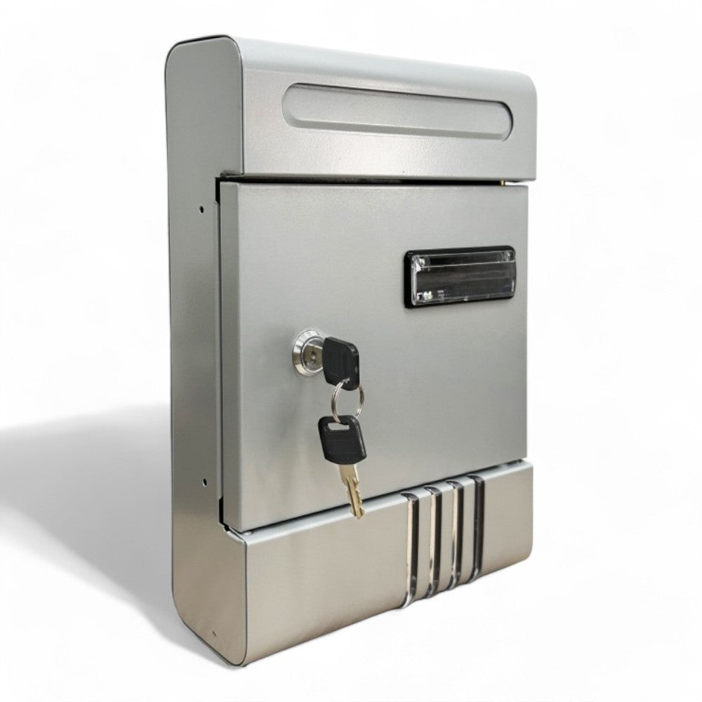boîte aux lettres en acier Ideal Star 204x65x290h cm - argent