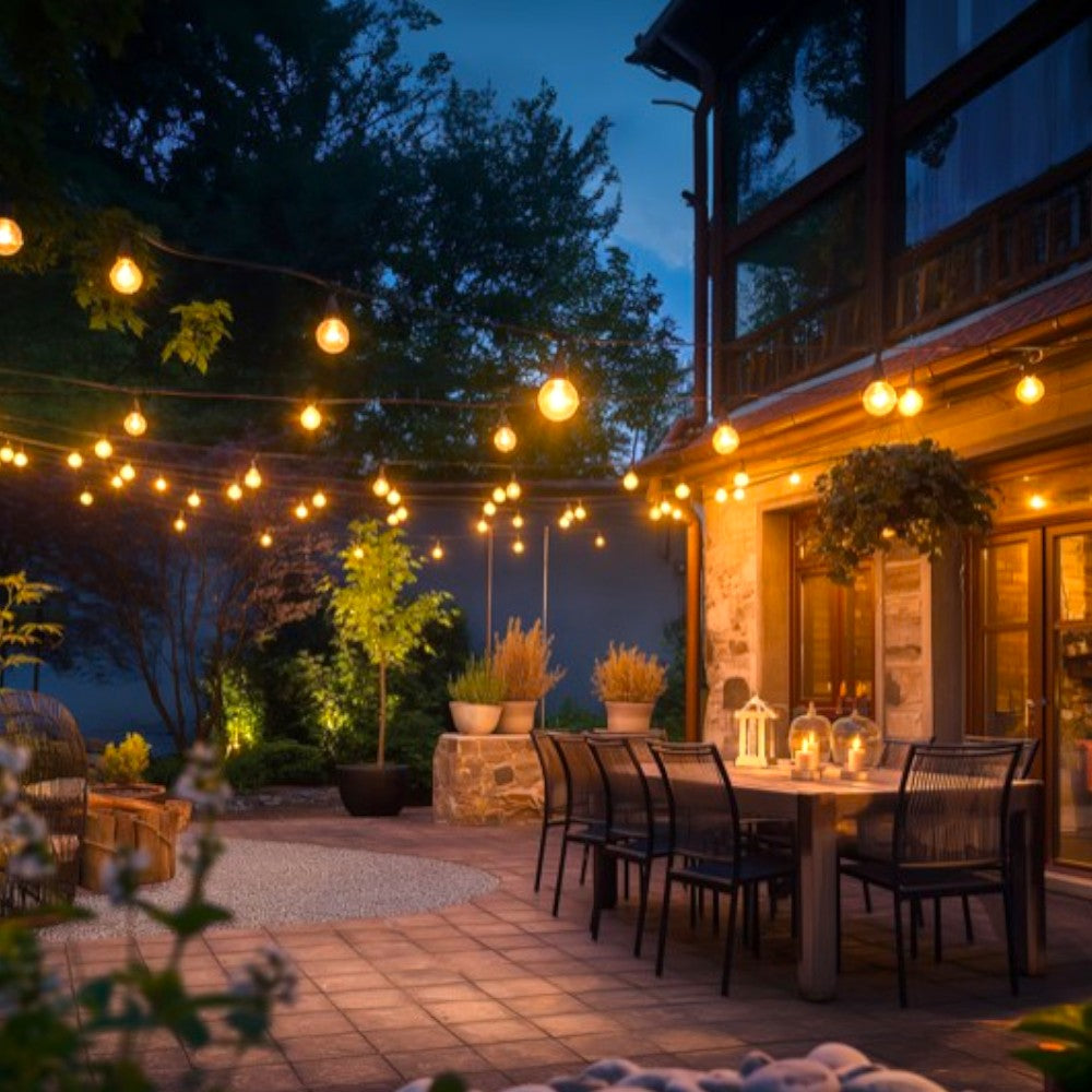 Catena 9 mt portalampade con 15 attacchi max 230W totali Century Fiesta