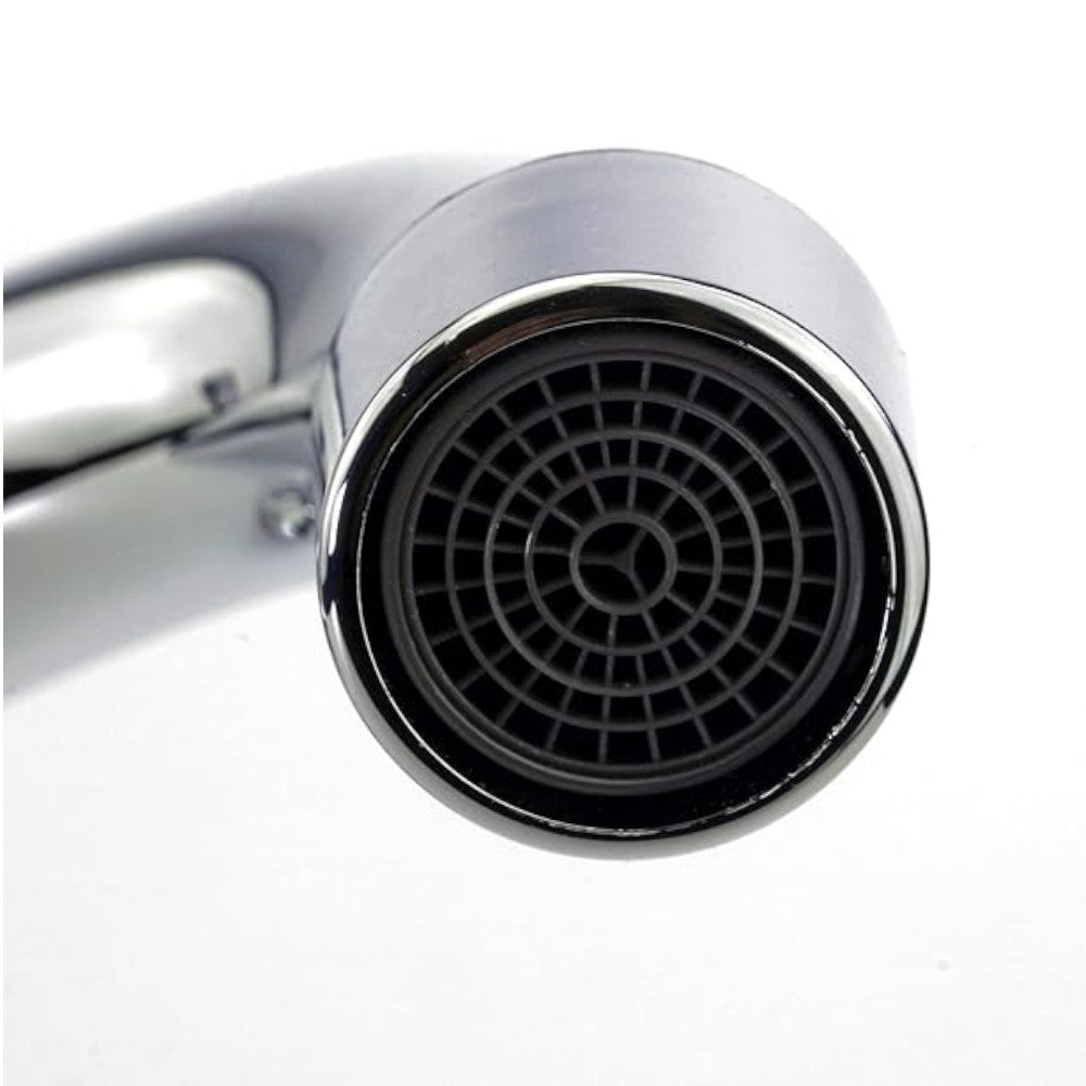 Robinet de lavabo mural en laiton chromé