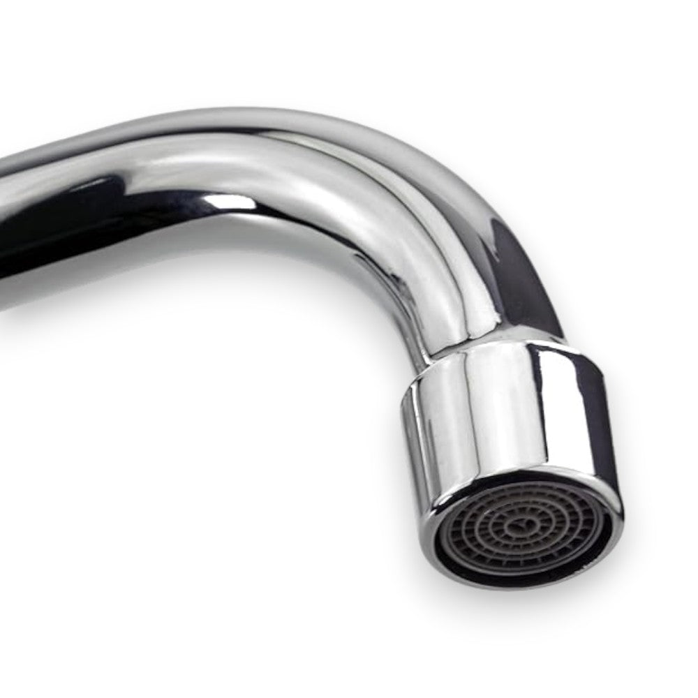 Robinet de lavabo mural en laiton chromé