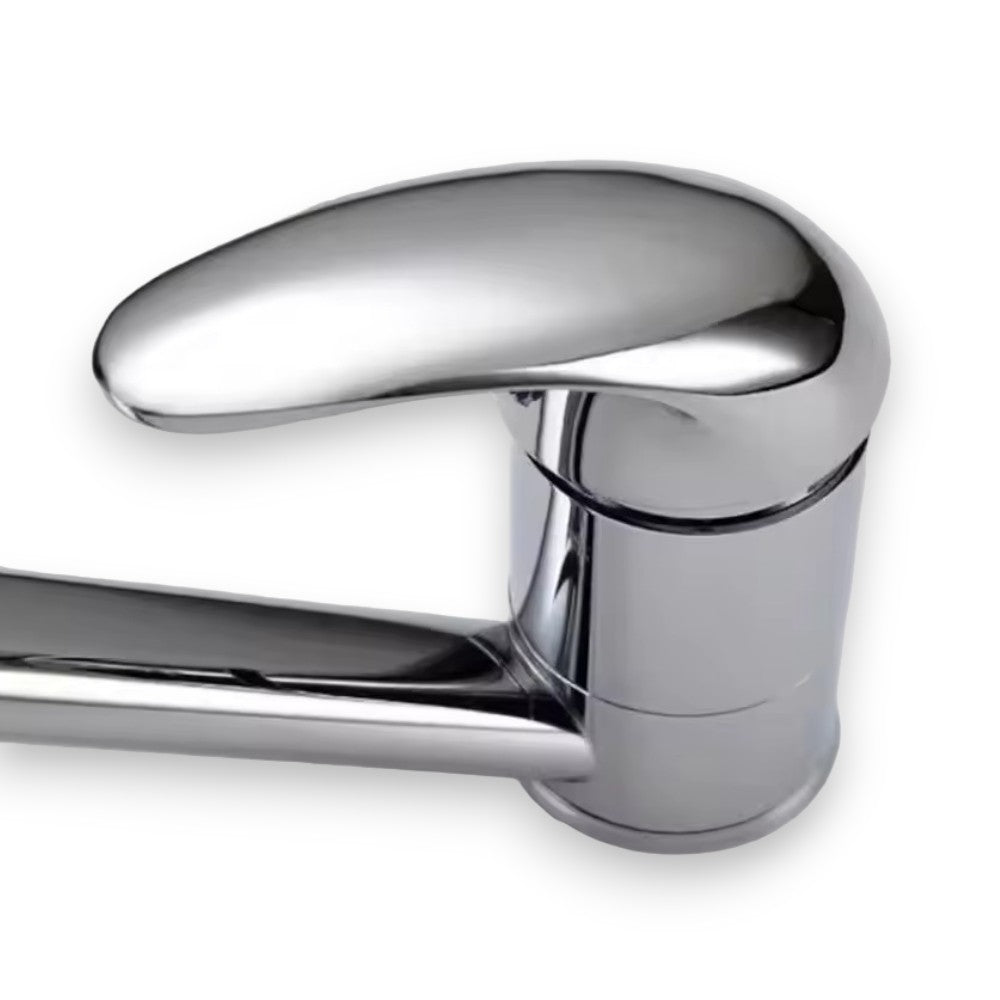 Mitigeur de lavabo de salle de bain en laiton chromé