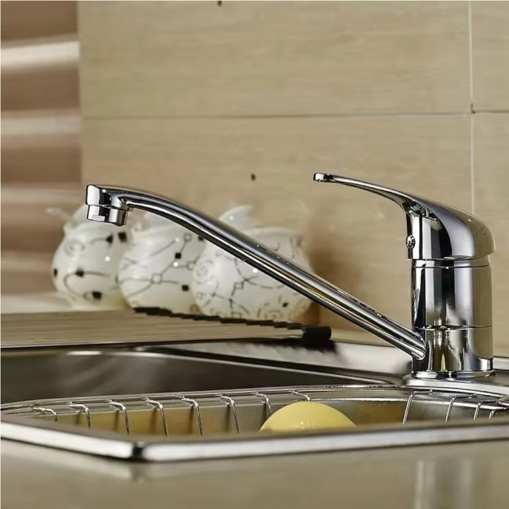 Mitigeur de lavabo de salle de bain en laiton chromé