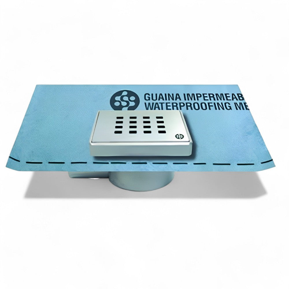 Regard Siphonné Ajustable Pour Douche Avec Gaine - 10x10 cm - Gaine 1x1 m