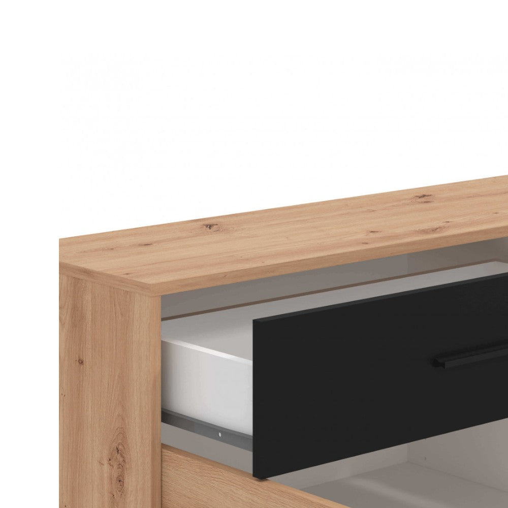 11011628 Commode Varadero en chêne Craftsman et gris graphite