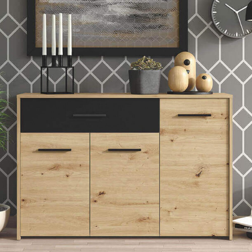 11011628 Commode Varadero en chêne Craftsman et gris graphite