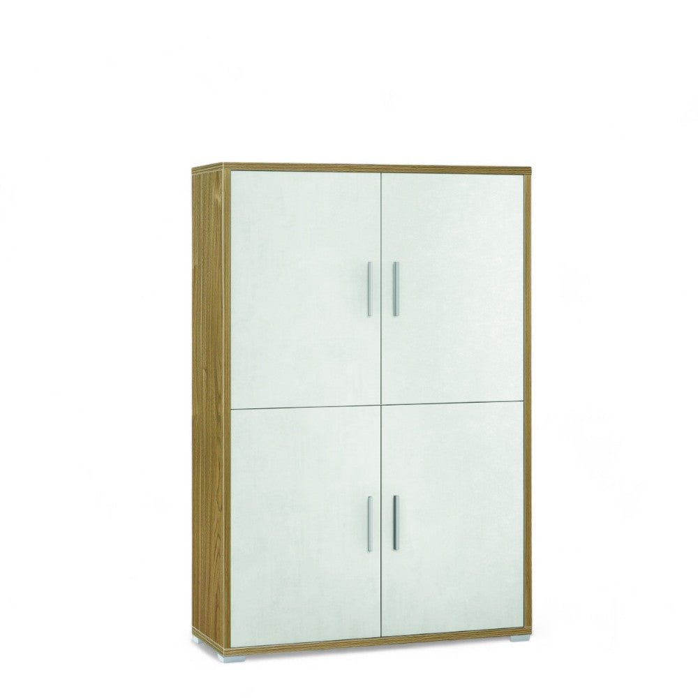 Adb834Nsosk Kit armoire 4 portes en noyer Stelvio et oxyde blanc