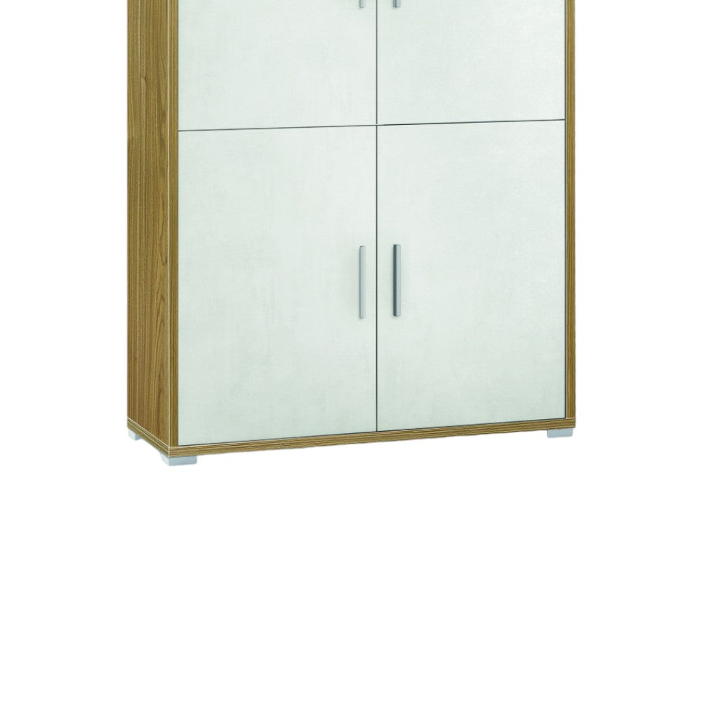 Adb834Nsosk Kit armoire 4 portes en noyer Stelvio et oxyde blanc