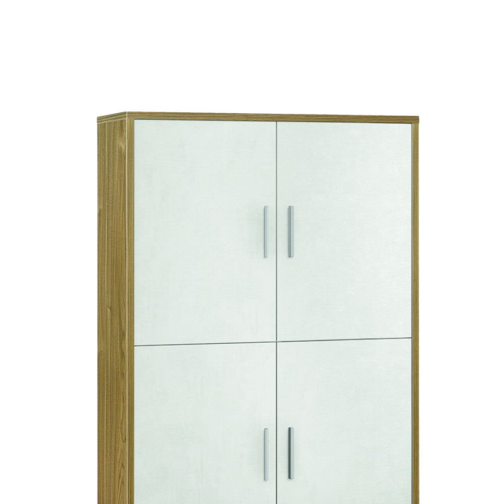 Adb834Nsosk Kit armoire 4 portes en noyer Stelvio et oxyde blanc
