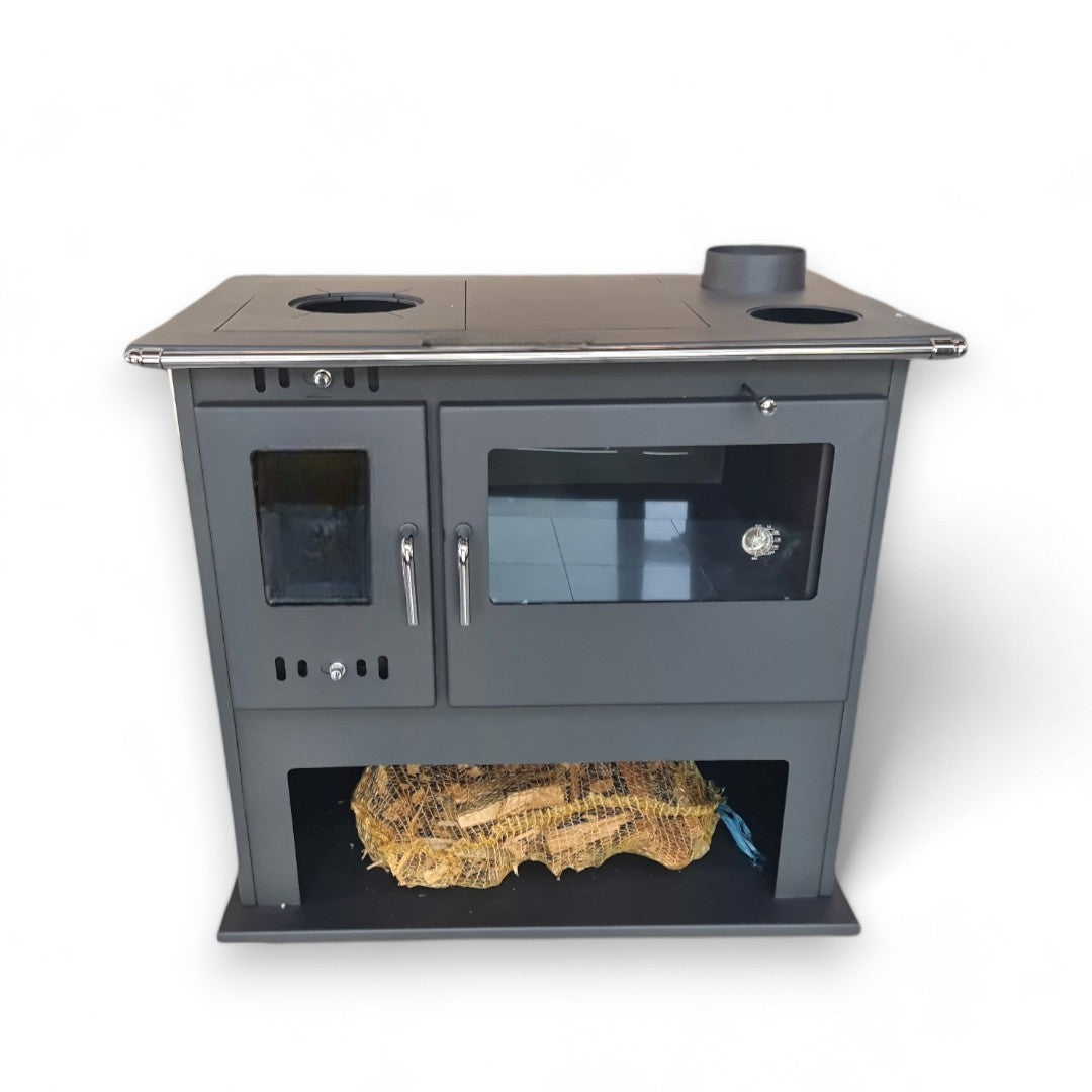 <transcy>Cuisine poêle à bois avec four anthracite 10,5 kw Folk Superior</transcy>