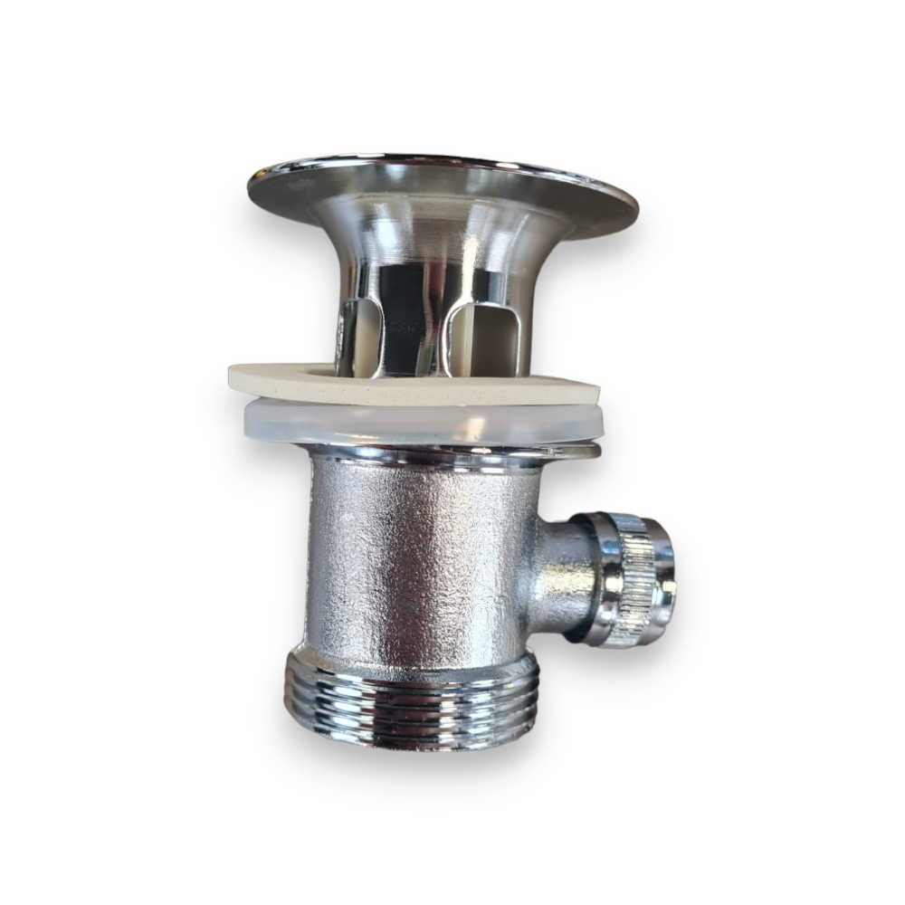 Mitigeur en laiton chromé avec vidage et flexibles Agliaia 