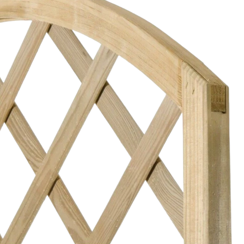 Pannello grigliato in legno di pino impregnato modello arco 90 X 180 F