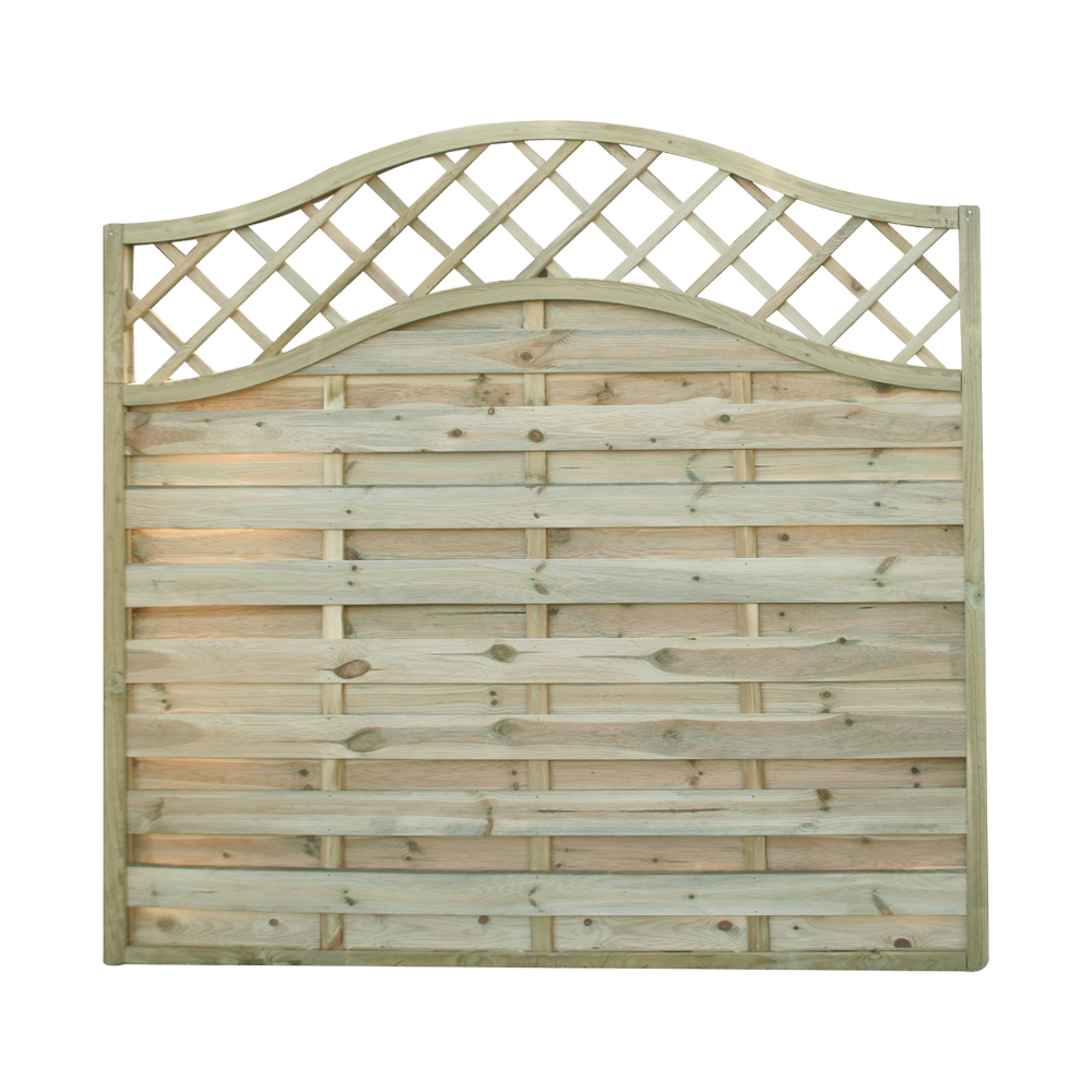 Panneau de barrière en arc grillé brise-vue 180x180 cm en bois de pin imprégné Lasa 