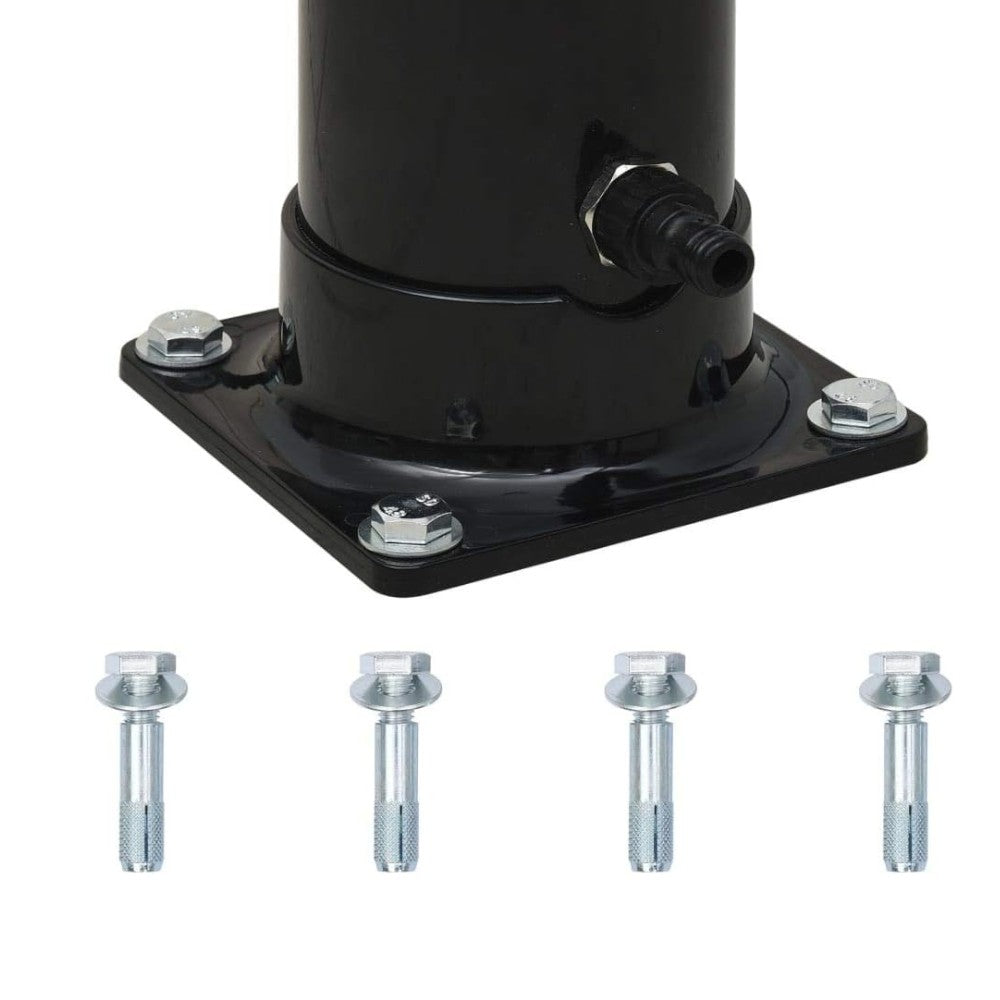 Doccia solare con soffione girevole in pvc + abs per esterno giardino 11,5x11,5xH222 cm