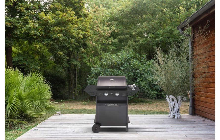 Barbecue à gaz avec roulettes, 2 brûleurs en acier et brûleur latéral XPERT 200 LS PLUS