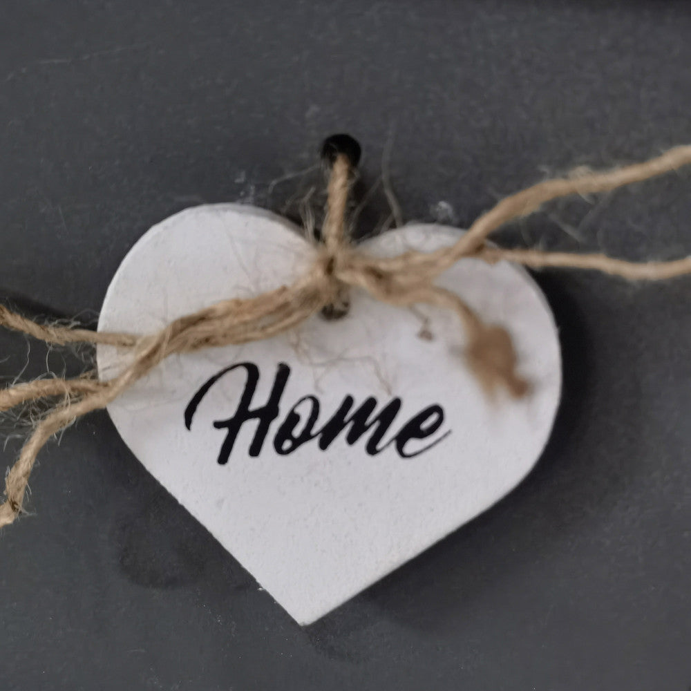 Mobiletto cassettiera in legno antracite 30x27x63 cm con 3 cassetti decorati