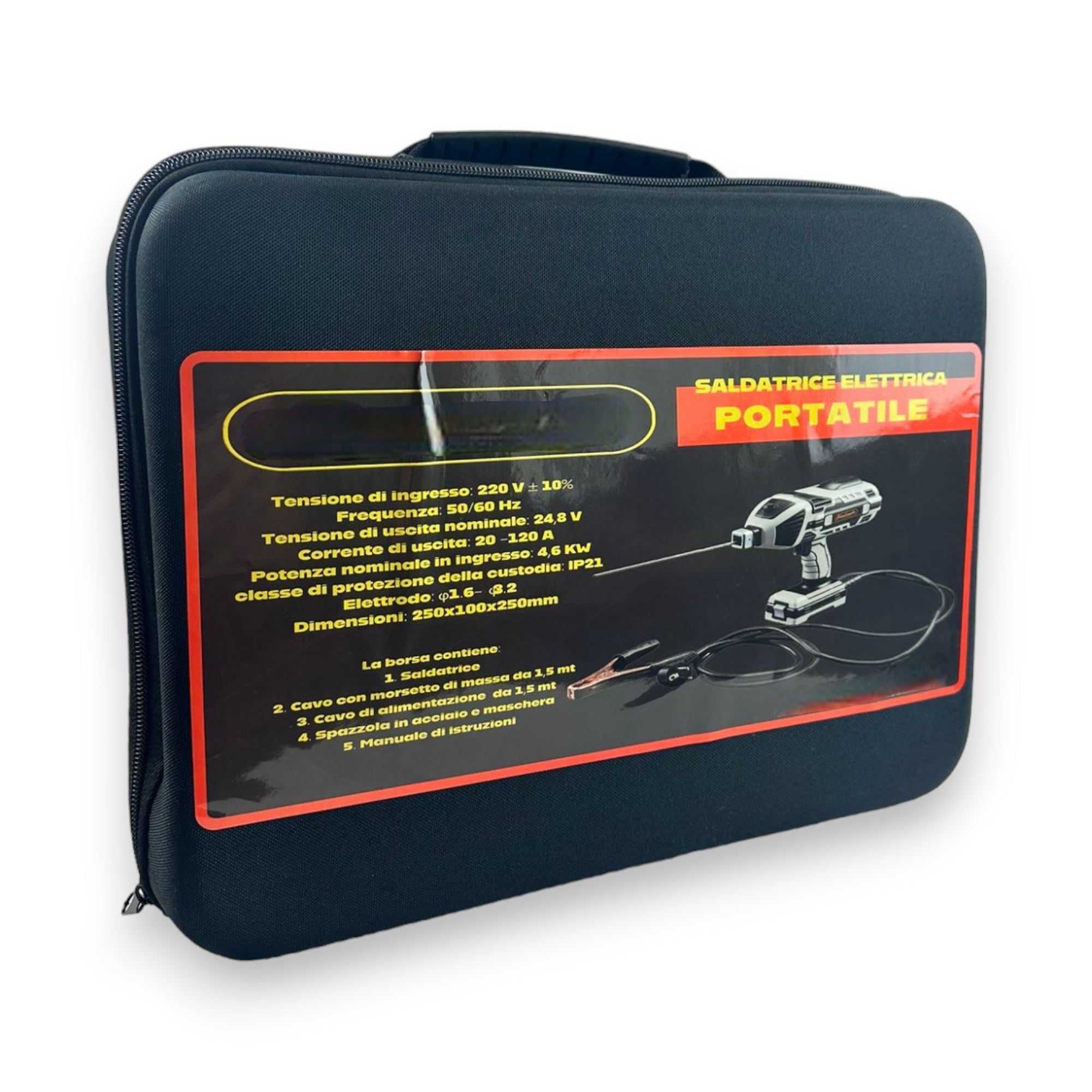 Kit de machine à souder à pistolet inverseur portable de 4,6 kW avec accessoires de mallette de transport